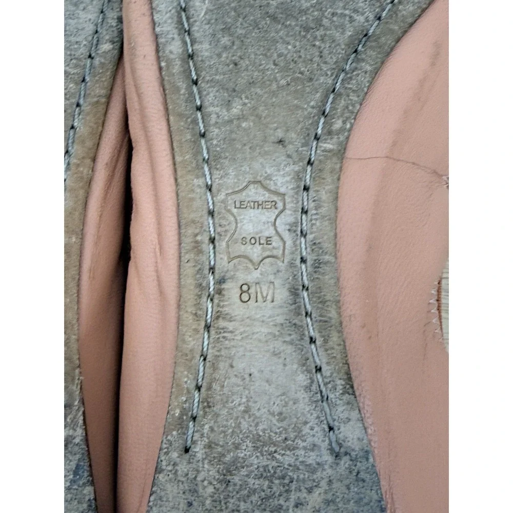 Tory Burch Women's Pale Pink Caroline Ballet Flat Shoes 8 M Logo Designer #9 - Picture 11 of 15